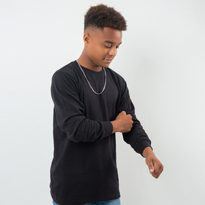 Sweat-shirt à col rond rouge pour homme, coupe classique, couleur unie, tricoté, manches longues, décontracté, avec poche, pour l'automne - Product Image 5