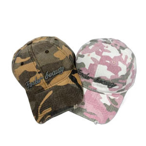 Casquette en jean délavé à 6 panneaux avec logo brodé en cuir de haute qualité pour hommes – Vente en gros - Product Image 3