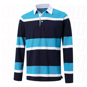 Chemises polo personnalisées de la Ligue nationale de rugby, vert marine, logo personnalisé, entraînement, coton, polyester, couleur unie - Product Image 1