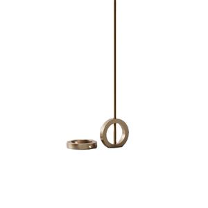 Porta Incienso de Anillo de Latón Minimalista, Soporte de Incienso Escultural Moderno para Decoración del Hogar de Primera Calidad, Uso en Meditación - Product Image 1