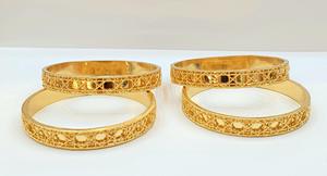 ชุดกำไลข้อมือผู้หญิงชุบทอง 24K แบบดูไบ 4 ชิ้น คุณภาพสูง ราคาประหยัด น้ำหนัก 2 กรัม  เครื่องประดับแฟชั่นกำไลข้อมือสุดฮิต - Product Image 4