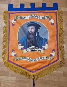 Bannière de loge pour le Mémorial des martyrs de Dunnottar LOL 1685, une loge récemment formée de la loge Orange, avec des bannières brodées. - Product Image 2