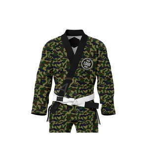 Custom Camouflage BJJ Kimono Unisex Cotton Jiu Jitsu Suit With <b>Name</b> Print Back Regular Fit Adult Martial Arts Wear - Product Image 1