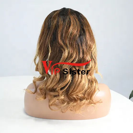 Hot Sale loose wave 4/27 highlight 13x4 frontal wig Brazilian virgin cuticle aligned ombre color 13x4 frontal wig