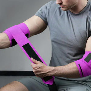 Accessoires de gym : Bandes de compression élastiques pour le coude et le genou, protection pour l'entraînement, la musculation et le powerlifting - Product Image 2