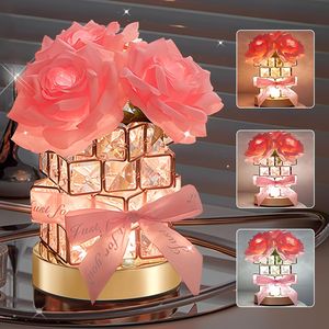 Regali di San Valentino e Compleanno per Lei, Lampada da Tavolo in Cristallo Senza Fili con 3 Colori Dimmerabili e Ricaricabile per Arredamento Casa - Product Image 5