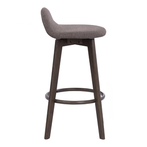 Modern High Height Chair <b>Bar</b> <b>Stool</b> <b>with</b> Upholstered Fabric Low <b>Back</b> Seat for Dining Room and Breakfast <b>Bar</b> - Product Image 3