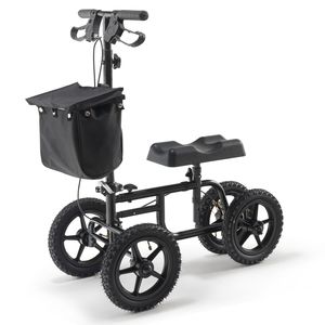 Monopattino a Ginocchio Pieghevole in Acciaio al Carbonio con Ruote All-Terrain da 12 Pollici, Manubrio Orientabile e Supporto Ginocchio Regolabile per Disabili - Product Image 1