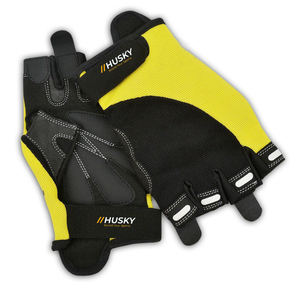 Gants de musculation et de cyclisme unisexes personnalisés HUSKY SPORTSWEAR, demi-doigts, antichoc, respirants, rembourrés en microfibre, à enfiler - Product Image 6