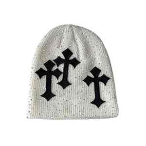 Nuevo Gorro de Punto de Invierno de Color Sólido con Puntos, 100% Algodón, con Pedrería, Transpirable, Impermeable, Estilo Urbano - Product Image 2
