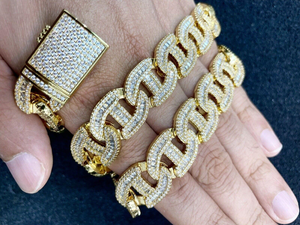 925 Silver Moissanite Cuban Link Chain GRA Certified Custom Hip Hop Fashion Jewelry <b>Statement</b> <b>Necklace</b> - Product Image 3