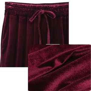 Trouser Elastic Stretch Breathable Velvet Pant Sweat Loose Yoga Outdoor <b>Ladies</b> Track Velour Pants Trousers 2025 New Custom - Product Image 6