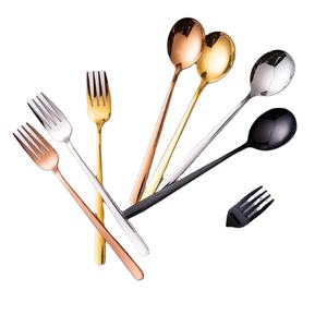 Custom Plated Stainless Steel Flatware Set Unique <b>Vintage</b> Style Gold Silver Royal Multicolour Fork Spoon Knife Home Restaurant - Product Image 1