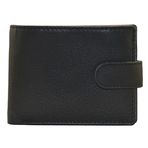 Cartera Delgada de Cuero Genuino Negro para Hombre, Minimalista, Corta, para Uso Diario - Product Image 1