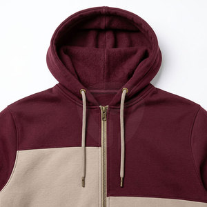 Sudadera con Capucha para Hombre, Diseño Color Block, Cierre de Cremallera, Corte Regular, Informal, para Otoño, Tejido de Poliéster y Algodón, FRENCH TERRY - Product Image 5