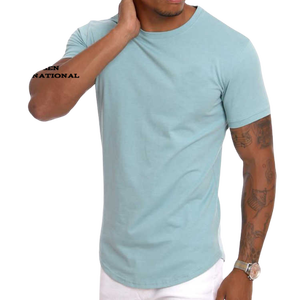 Camiseta de Hombre, Corte Ajustado, Transpirable, de Algodón, Cuello Redondo, Informal, para Gimnasio, Entrenamiento, Ropa de Verano - Product Image 5