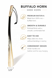 Cuchara para Zapatos de Cuerno de Búfalo Premium, Hecha a Mano, Natural, Duradera, Acabado Liso, Ecológica, de Lujo, Diseño Ergonómico, Regalo - Product Image 5
