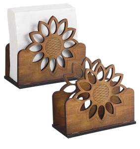 Elegant Wooden Flower Design <b>Tissue</b> Box Holder Free Standing Decorative Napkin Stand For Home Hotel Table decor Use - Product Image 1