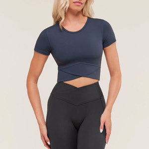 Camiseta Deportiva Ligera de 210 Gsm para Mujer, con Sujetador Incorporado Extraíble, Fabricante de Camisetas Cortas de Manga Corta - Product Image 1