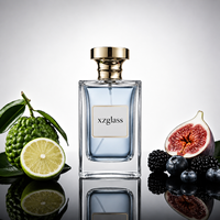 Flacon de parfum personnalisé en gros de 50 ml, réutilisable, sérigraphié, avec logo doré, flacon de parfum vide portable