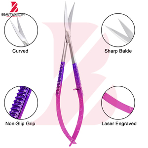 Ciseaux à ressort multi-usages en acier inoxydable avec logo personnalisé, coupe facile et fluide, durables, antidérapants, pour salon et usage domestique - Product Image 4