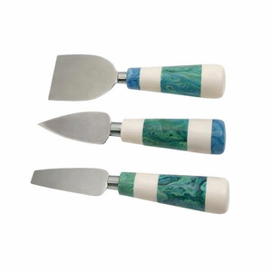 Artisan Epoxy Resin <b>Cheese</b> <b>Knife</b> <b>Set</b> With Stainless Steel Blade For Stylish Serving Charcuterie Board Gourmet <b>Cheese</b> Accessories - Product Image 1