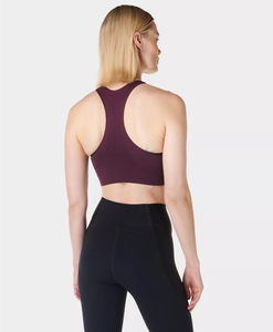 Crop top femme sexy sans manches, col montant, dos nageur, en Spandex, coupe ajustée et moulante - Product Image 2