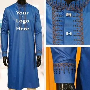 Meilleure Qualité Hommes Panjabi Porter Islamique Musulman Coton Robes Exportation Qualité Solide Motif Plus La Taille Direct Usine Bangladesh - Product Image 4