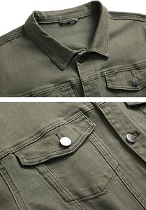Veste en jean décontractée pour homme, 100 % coton, avec logo personnalisé, respirante, écologique, séchage rapide, pour l'extérieur – Vente en gros, haute qualité - Product Image 4