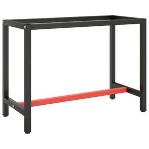 Banco de Trabajo Metálico en Negro Mate y Rojo Mate de 43.3"x19.7"x31.1" Categoría Muebles - Product Image 1