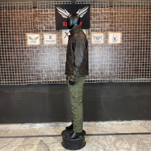 เสื้อแจ็คเก็ตมอเตอร์ไซค์หนังแท้ Hunt Gear รุ่น Unisex สไตล์วินเทจลำลองทรงโอเวอร์ไซส์สำหรับขี่มอเตอร์ไซค์ - Product Image 3