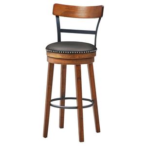 Set of 2 Swivel <b>Bar</b> Stools 30.5 Inch Pub Height Dining Chairs - Product Image 5