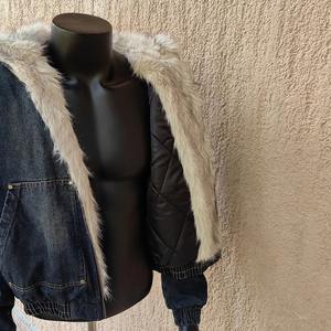 Chaqueta de Mezclilla con Capucha para Hombre, Informal, Gruesa, Cálida, de Invierno, de Secado Rápido - Product Image 5