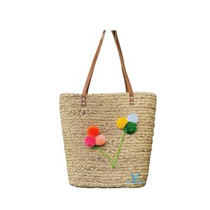 Nouveau design Sac à main en fibres naturelles Sac fourre-tout tissé en coton et jonc de mer Sac à bandoulière bohème décontracté fait main pour la plage - Product Image 2