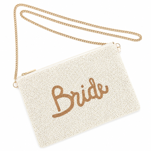 Luxury Handmade Personalized <b>Bride</b> Glass Beaded Coin Purse Wedding Bridal Zip Pouch Custom Beaded Cosmetic Pouch Women Gift OEM - Product Image 1