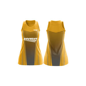 Maillot élégant de club de netball |   Uniforme de netball par sublimation avec logo, nom et numéro de l'équipe |   Polyester respirant - Product Image 4
