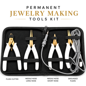 Stainless Steel Jewelry Making Tools Kit Flush <b>Cutter</b> Needle Nose Pliers Grounded Pliers Professional Jewelry Repair Tool Set - Product Image 1