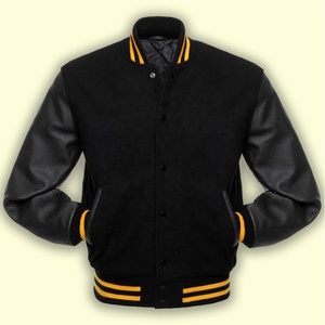 Fashionable Pink Wool Varsity <b>Jacket</b> with Genuine <b>Leather</b> Sleeves Streetwear Chic for Women Trendy FallWinter Bulk Available - Product Image 4