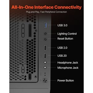 Gabinete de PC para Juegos de Torre Media Modelo D0100XUY9TV con 3 Ventiladores ARGB de 120 mm Compatible con Placa Base ATX para Usuarios de Computadoras - Product Image 5