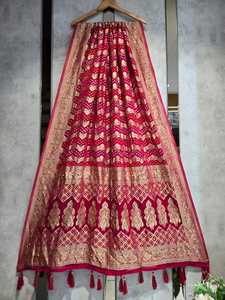 Dupatta de georgette pura, la más vendida, con bordado a mano, estilo étnico, para bodas y fiestas, pañuelo para mujer, venta al por mayor, proveedor OEM, India. - Product Image 3