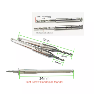Kit de précision professionnel d'outils d'implantation chirurgicale dentaire : Foret pilote, Vis osseuses GBR, Vis de tente, Tiges d'insertion, Douilles 1.0–1.2mm - Product Image 1