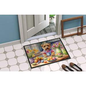 New Norfolk Terrier Easter Decorating <b>Doormat</b> Non-Slip Indoor Outdoor 18H X 27W Low Pile <b>Washable</b> Rug for Front Door Entryway - Product Image 4