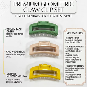 Pinces à cheveux en ABS en forme de U à double griffe, avec perles dégradées – Durables, légères, réglables, style européen-américain, pour usage quotidien - Product Image 4