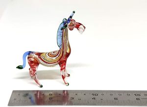 Large Giraffe Sculpture Decor Toy Lampwork Collectible Miniature Hanging Deer Hand Blown Murano Art Glass Wild Handmade <b>Easter</b> - Product Image 4