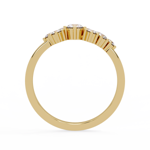 Bagues de fiançailles à motif floral inspiré de la nature, or jaune 14 carats, diamant de laboratoire 0,85 CTW, plaqué rhodium, bagues de mariage pour femmes - Product Image 4