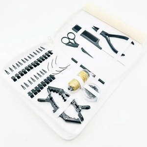 Kit d'outils professionnels pour extensions de cheveux et micro-liaisons, couleur unie unique, design personnalisé, logo personnalisé, durable - Product Image 1