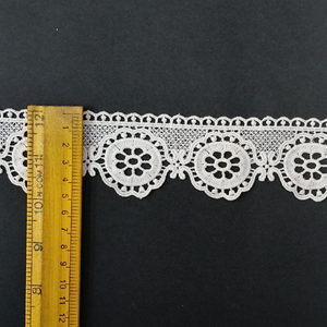 Premium Quality Water Soluble Chemical Gpo Lace <b>Trim</b> <b>Fabric</b> Floral Border Embroidered <b>Trim</b> For Garment Dress Home - Product Image 1
