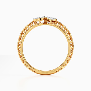Anillo de lujo con diseño redondo y en forma de pera, anillo de diamante redondo cultivado en laboratorio para mujer en oro de 10K, 14K, 18K, plata 925, 935, joyería fina. - Product Image 2