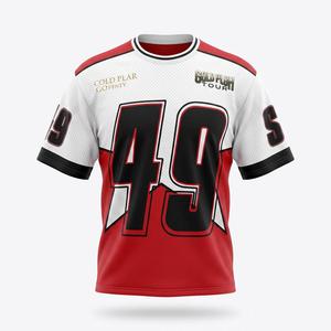 เสื้อฟุตบอลอเมริกัน IOTA SPORTS ลายพิมพ์ทั่วตัว เสื้อยืดตาข่ายทรงบ็อกซี่ทันสมัย ระบายอากาศได้ดี น้ำหนักเบา กระชับพอดีตัว - Product Image 2