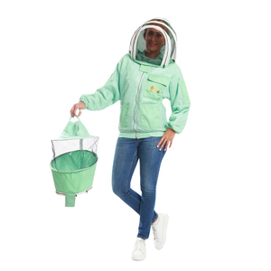 Traje de Apicultura de Doble Capa con Malla Ventilada de 3 Niveles, Velo Protector y Velo Redondo, Puños Elásticos, Múltiples Bolsillos - Product Image 5